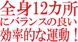 全身12ヵ所にバランスの良い効率的な運動